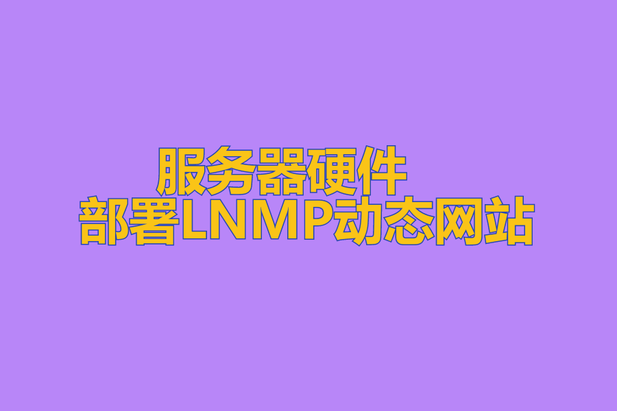 服务器硬件 、 部署LNMP动态网站